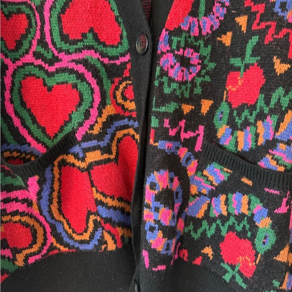 FARM Rio Snake Hearts cardigan in size Small. - Picture 2 of 5